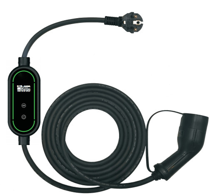 เครื่องชาร์จรถยนต์ไฟฟ้าแบบพกพา 3.6kW 16A 250V เครื่องชาร์จ EV มือถือพร้อมเซ็นเซอร์อุณหภูมิปลั๊ก Schuko EN62752 CE