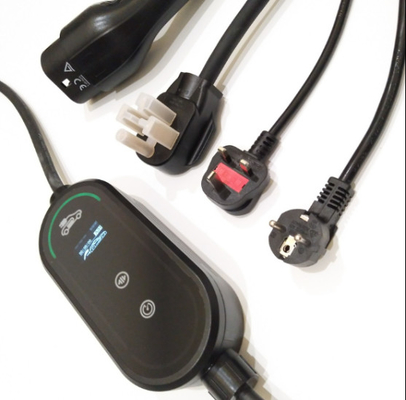 7KW โหมด 2 Schuko Ev Charger 16a ปลั๊กไฟพร้อมเซ็นเซอร์อุณหภูมิ