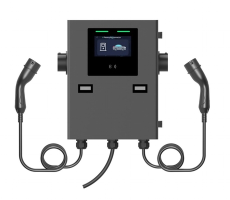 เครื่องชาร์จ Wallbox IP55 2*22kw สำหรับการใช้งานเชิงพาณิชย์ Wallbox แบบสองหัว