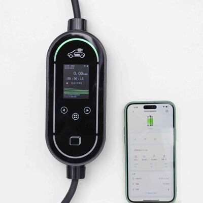 ซื้อ 3.68kW 16A เครื่องชาร์จรถยนต์ไฟฟ้าอัจฉริยะสำหรับบ้านพร้อมจอ LCD ที่รองรับ WiFi และ Bluetooth การผลิตออนไลน์