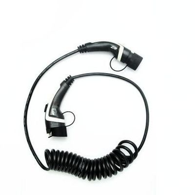 ซื้อ สายชาร์จรถยนต์ไฟฟ้า Type 1 ถึง Type 2 IP67 พร้อมสายสปริง SAE J1772 การผลิตออนไลน์