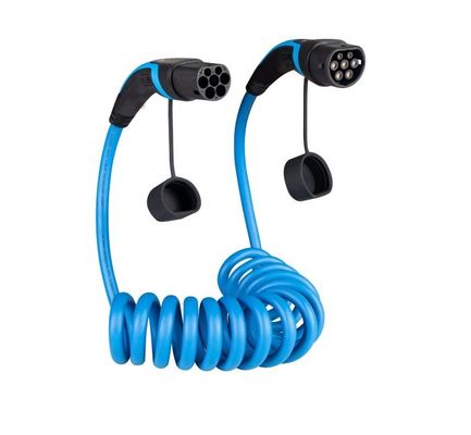 ซื้อ สายเคเบิลรถยนต์ไฟฟ้า 1 เฟส 16A เกลียว Type 2 ถึง Type 2 EV สายชาร์จ การผลิตออนไลน์