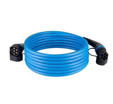 3 เฟส IEC 62196 ความยาวสายเคเบิลที่กำหนดเอง ev เครื่องชาร์จ Type 2 ถึง Type 2 โหมด EV สายชาร์จพร้อมปลั๊ก 32A