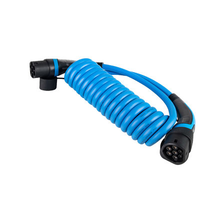 16A 480V 3 เฟส 11kW สายชาร์จ EV แบบม้วนประเภท 2 ถึงประเภท 2 IEC 62196