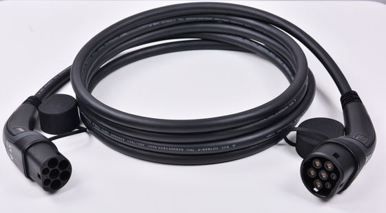 ซื้อ 32A 3 เฟสประเภท 2 สายชาร์จในรถยนต์ 5 ม. สายเคเบิลหุ้มสีเทา การผลิตออนไลน์