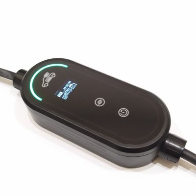 ราคาดี เครื่องชาร์จ EV แบบพกพา 11kW Type 2 Smart App, สูงสุด 3 เฟส 5M/7M/10M เครื่องชาร์จรถยนต์ไฟฟ้า พร้อมจอ LCD 2.4 นิ้ว, กระเป๋า, ขาตั้ง, ที่เก็บสาย, สถานีชาร์จ Mobile Wallbox ออนไลน์