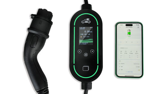 ราคาดี 7kW Portable EV Charger with 2.4-inch LCD Screen 5m Charging Cable and Flame Retardant PC Material ออนไลน์