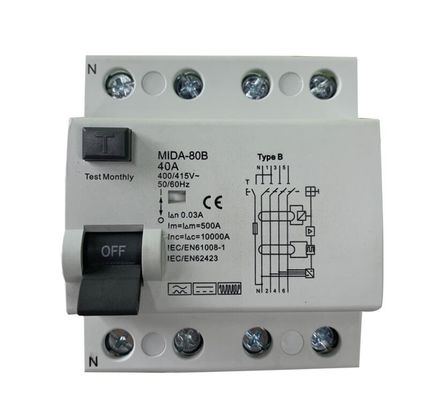 ราคาดี เบรกเกอร์ RCD 4 ขั้ว 415V 63A เบรกเกอร์ 3 เฟส ออนไลน์