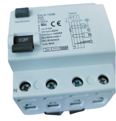 ราคาดี DC 6mA 4P อุปกรณ์ป้องกันกระแสไฟตกค้าง 50 / 60Hz ความถี่ที่กำหนด ออนไลน์